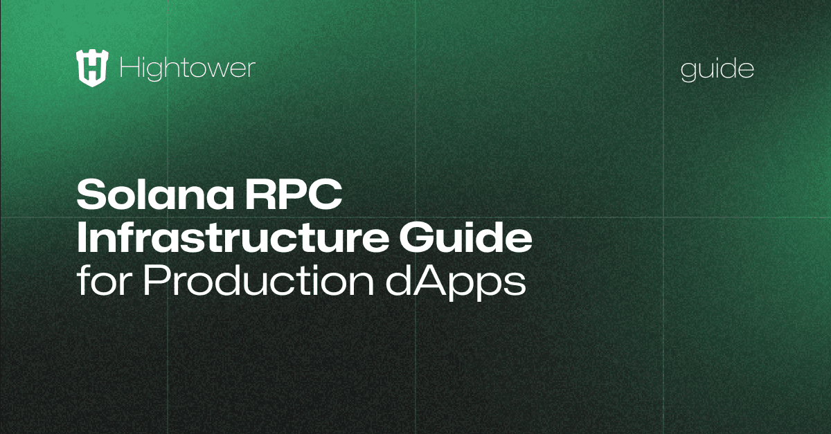 Solana RPC infrastructure architecture for production dApps